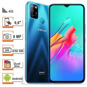 Infinix Smart 5 - 6,6"- 3G - 2Go + 32Go - 8MP/8MP - 5000mAh – Bleu - Garantie 12 Mois
